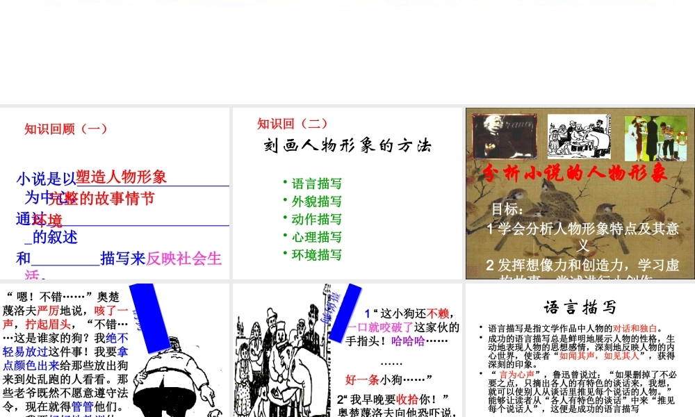如何分析小说中的人物形象