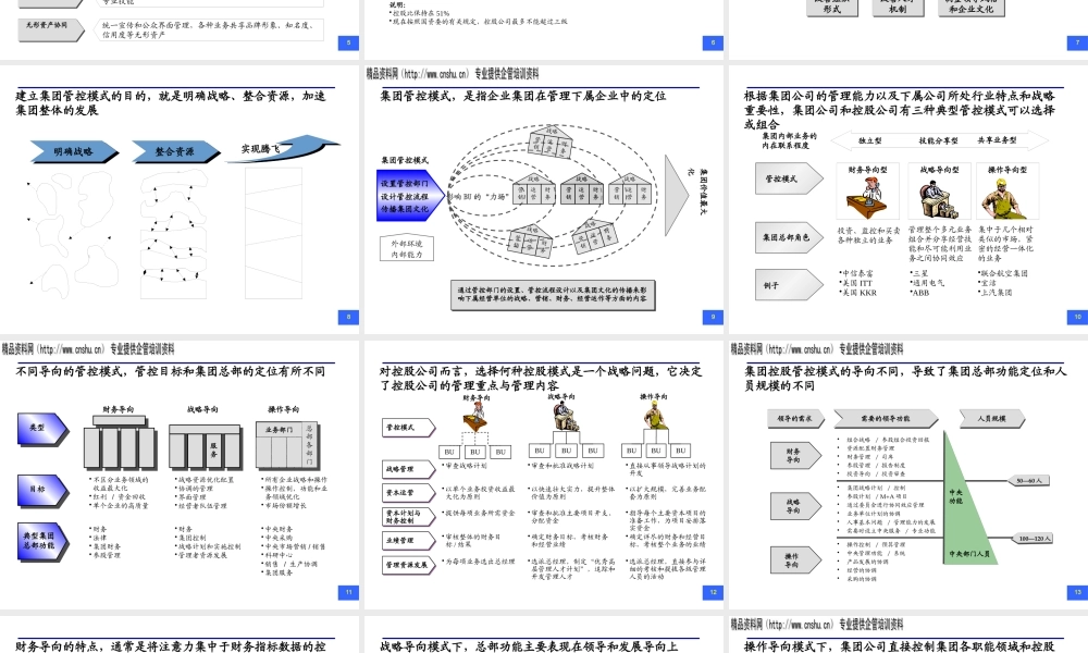 如何改善集团管控模式来提升组合价值