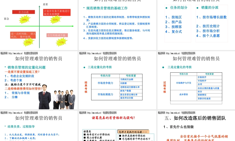 如何改造与提升销售团队