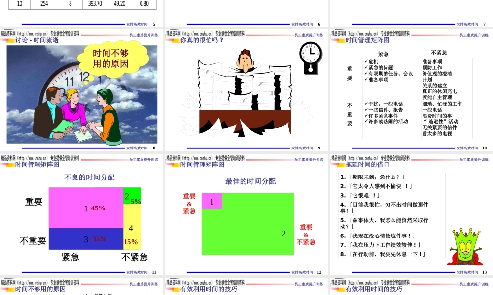 如何高效安排时间
