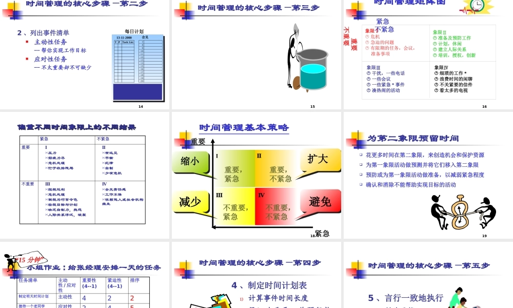 如何高效管理时间和个人行动计划
