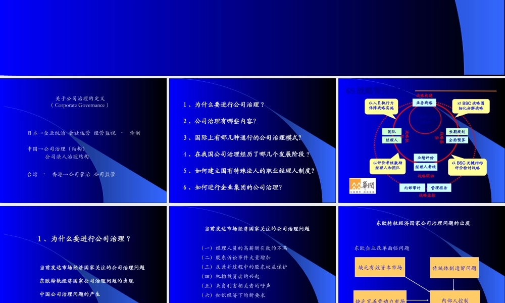 如何公司治理