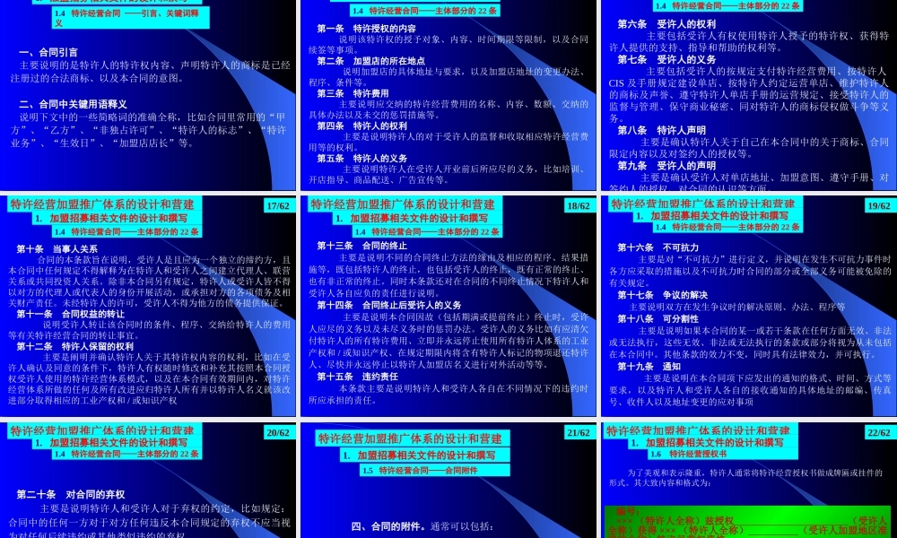 如何构建成功的特许经营体系(ppt 62页)