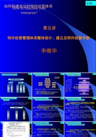 如何构建特许经营体系