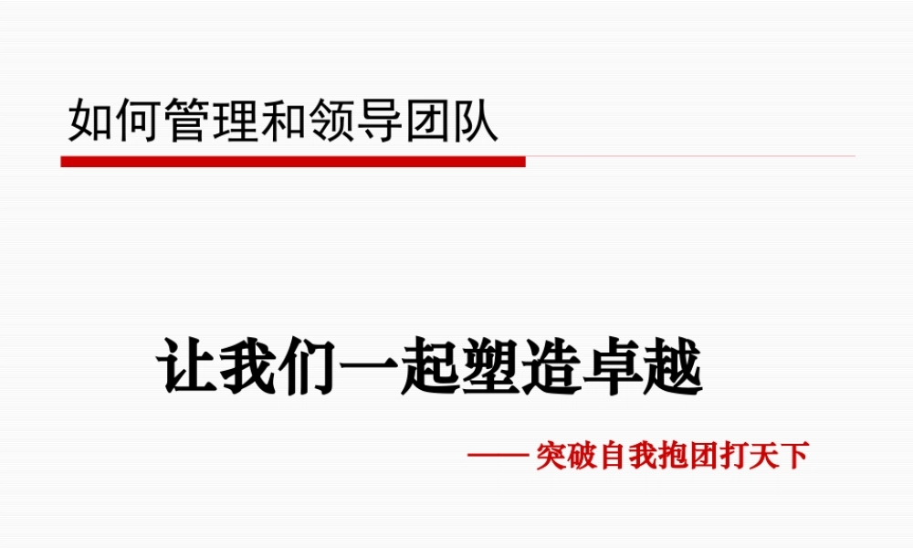 如何管理和领导团2