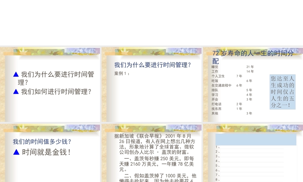 如何管理时间(ppt 页)