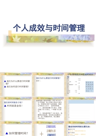 如何管理时间(ppt 页)