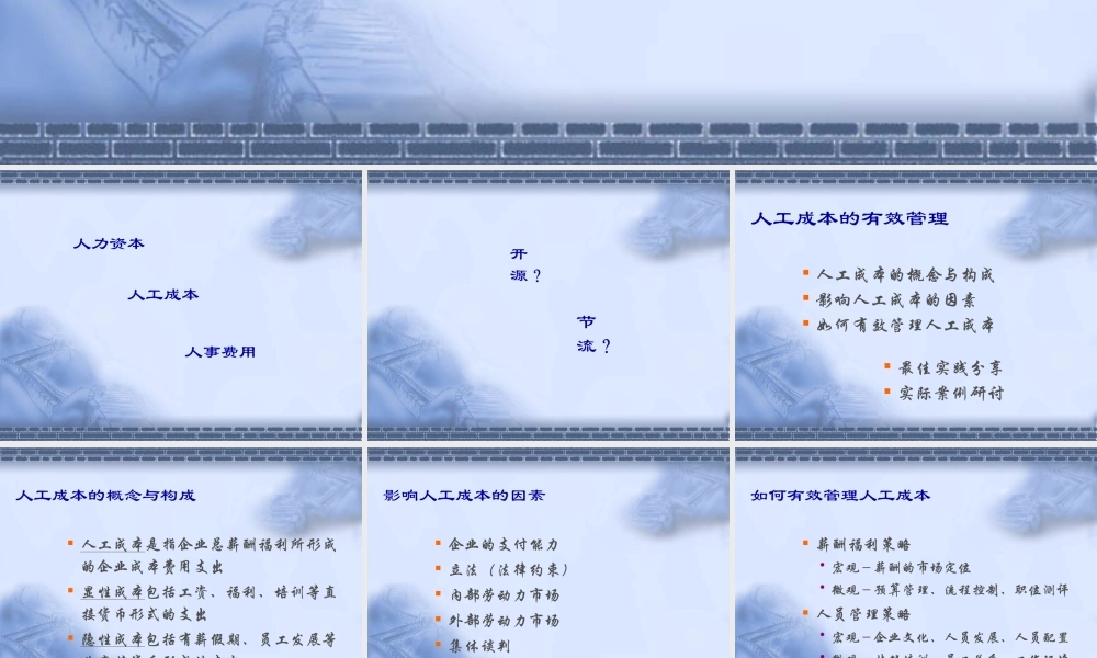 如何合理有效控制人工成本-陈志刚