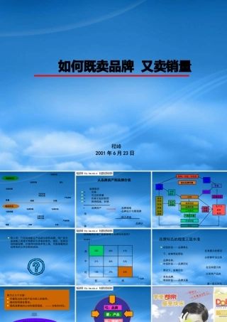 如何既卖品牌又卖销量讲座