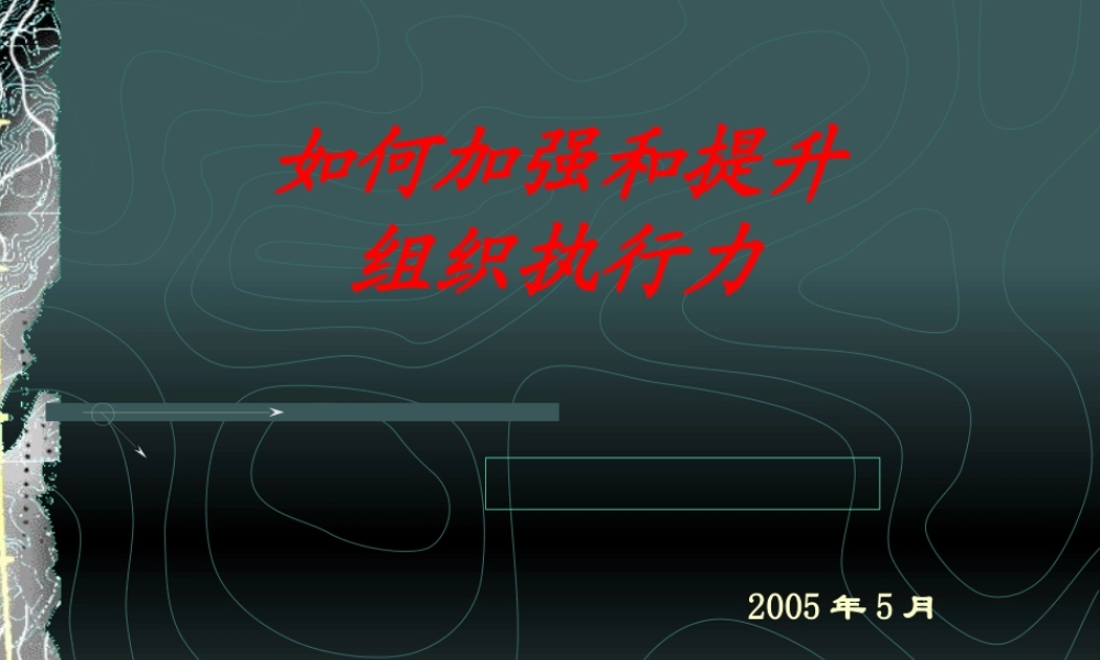 如何加强和提升组织执行力(ppt 26页)2