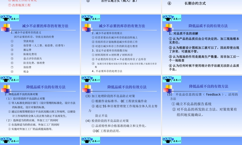 如何减少工厂浪费(ppt 22页)2