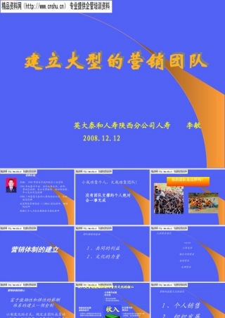 如何建立大型的营销团队(ppt 28页)