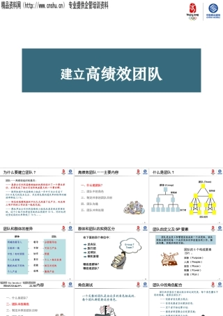 如何建立高绩效团队(ppt 30页)