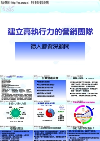 如何建立高执行力的营销团队(ppt 143页)