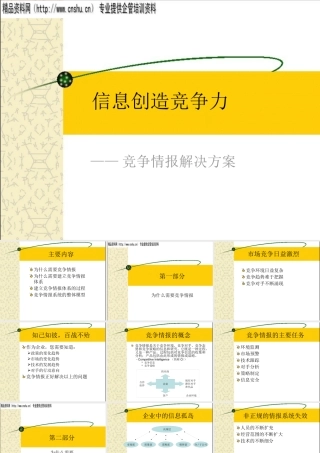 如何建立竞争情报体系