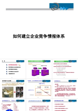 如何建立企业竞争情报体系