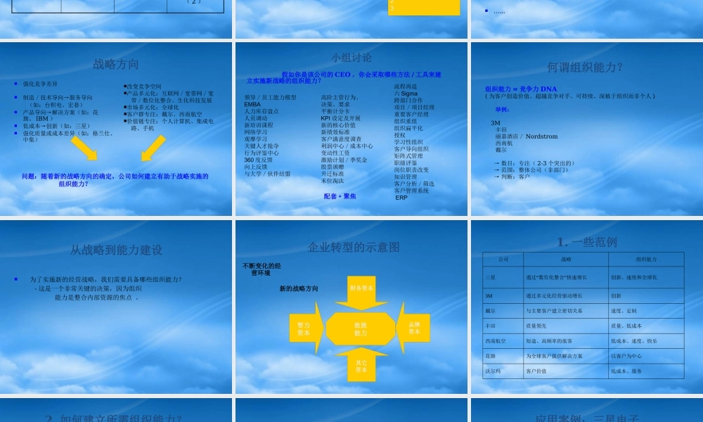 如何建立实施战略的组织能力