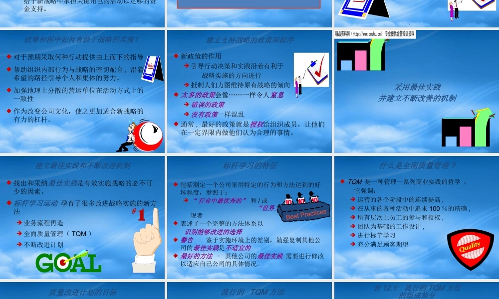 如何建立支持战略的政策和程序