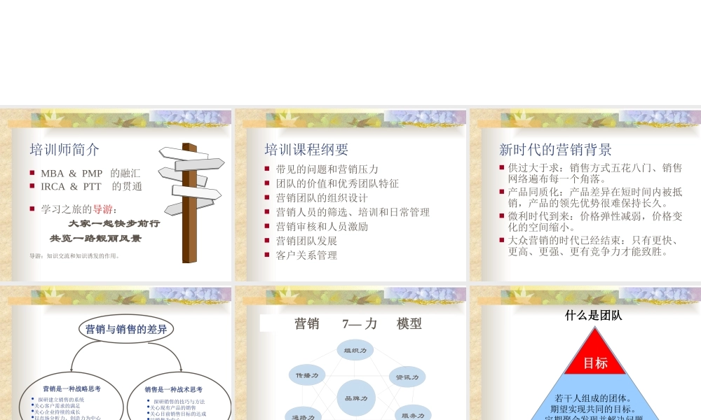 如何建设高绩效的营销团队(教材)