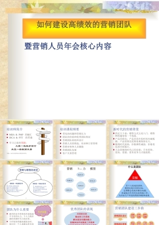 如何建设高绩效的营销团队教材
