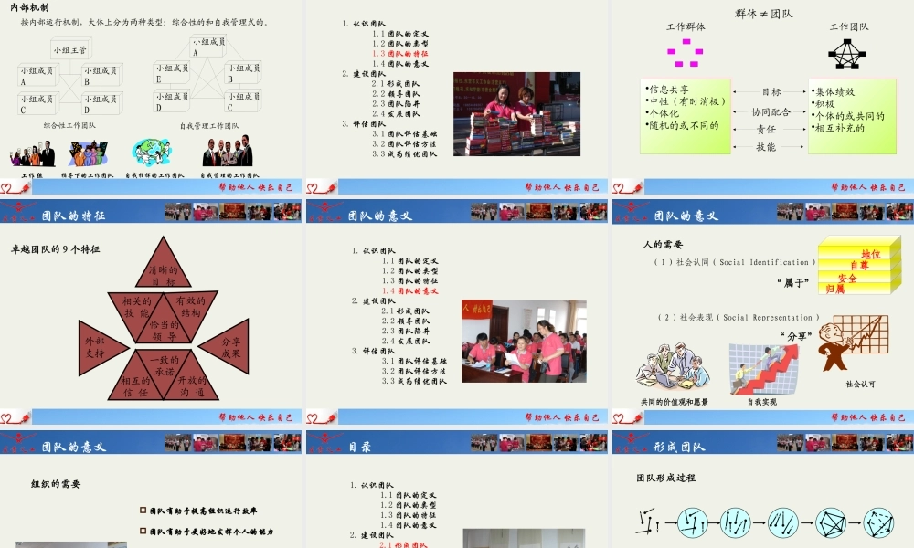 如何建设有效的公益工作团队讲义