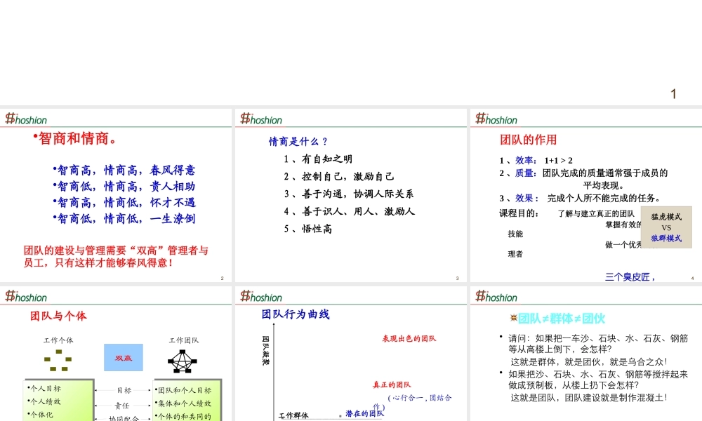 如何建设与管理高效团队讲义