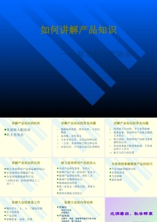 如何讲解产品知识（PPT33页)