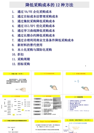 如何降低采购成本方法