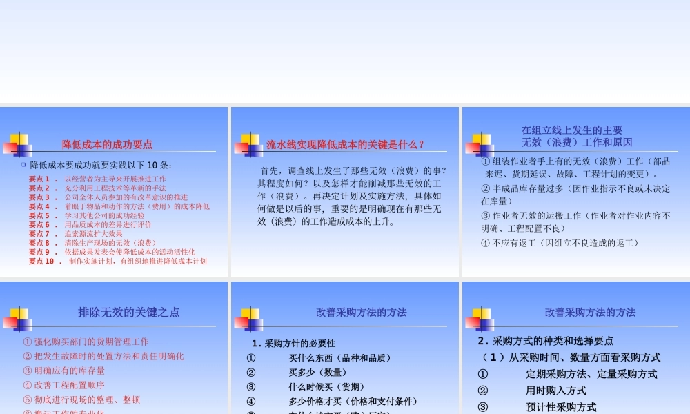 如何降低工厂浪费