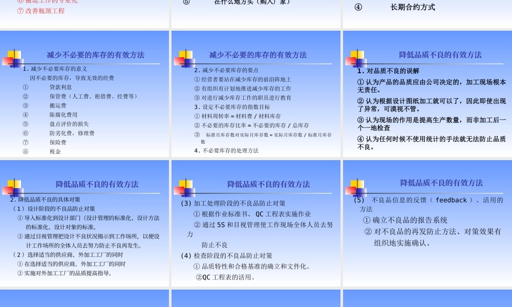 如何降低工厂浪费