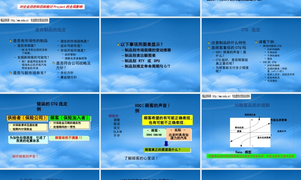 如何进行PROJECT的选定