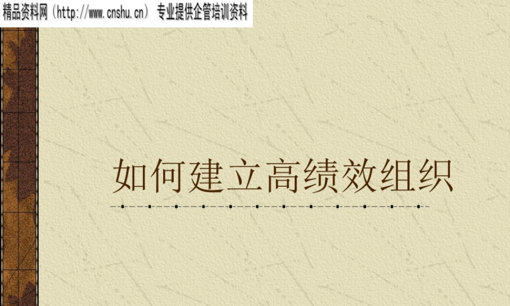 如何进行高效组织设计