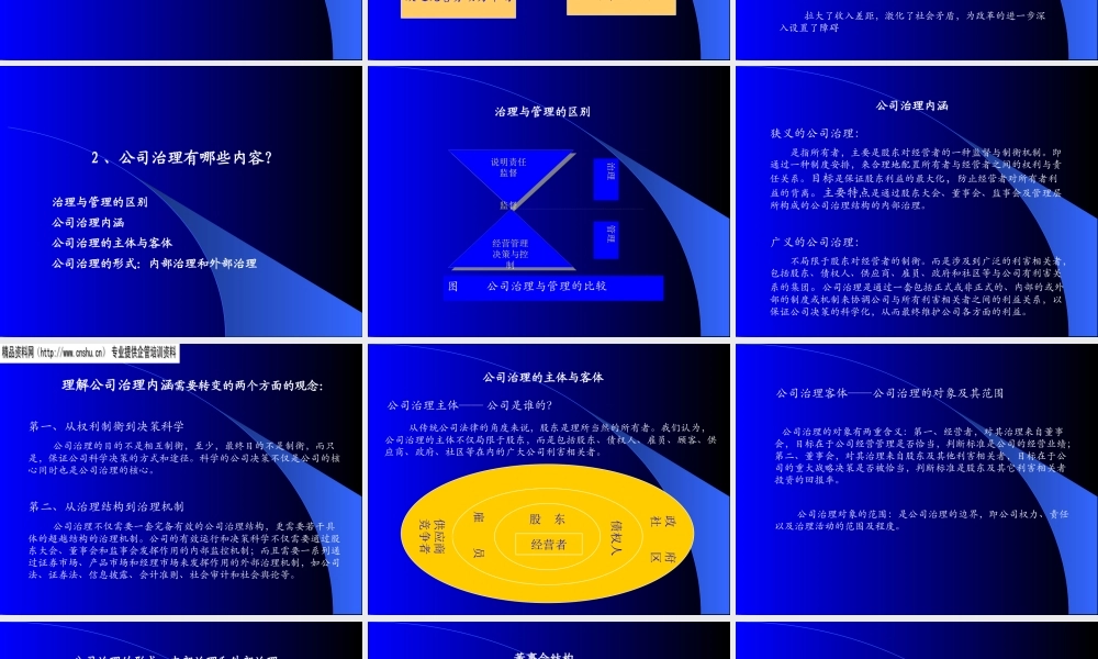 如何进行有效的公司治理(1)