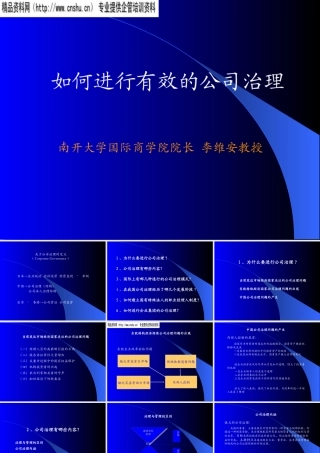如何进行有效的公司治理(1)