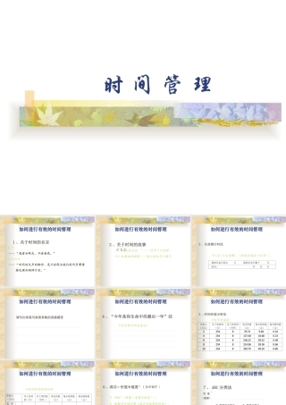 如何进行有效的时间管理(ppt 19页)