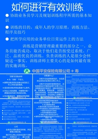 如何进行有效的训练