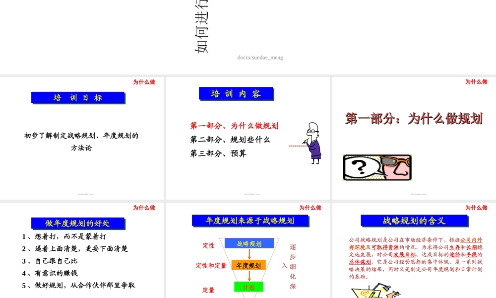 如何进行战略规划和年度规划(PPT80页)