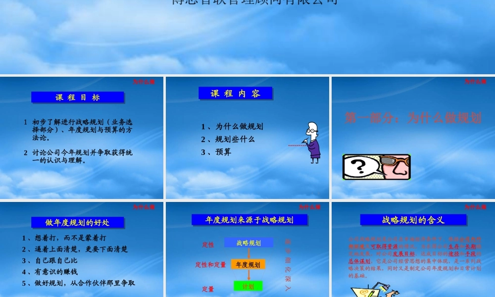 如何进行战略和年度规划(ppt 71页)