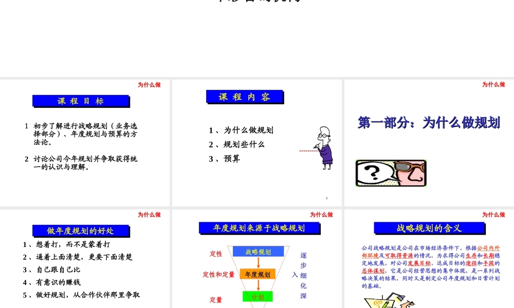 如何进行战略和年度规划