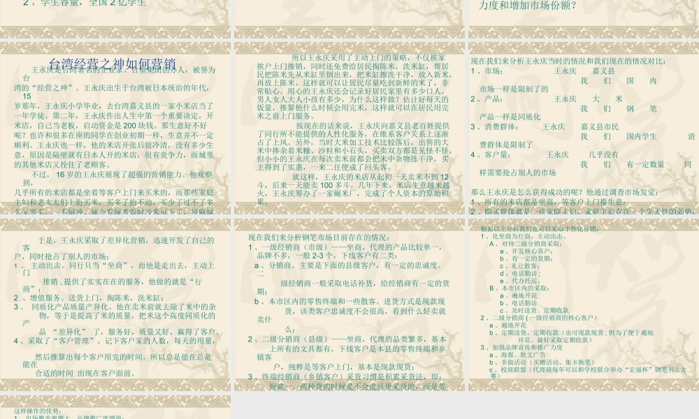 如何经营钢笔市场-钱扬