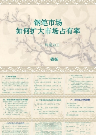 如何经营钢笔市场-钱扬