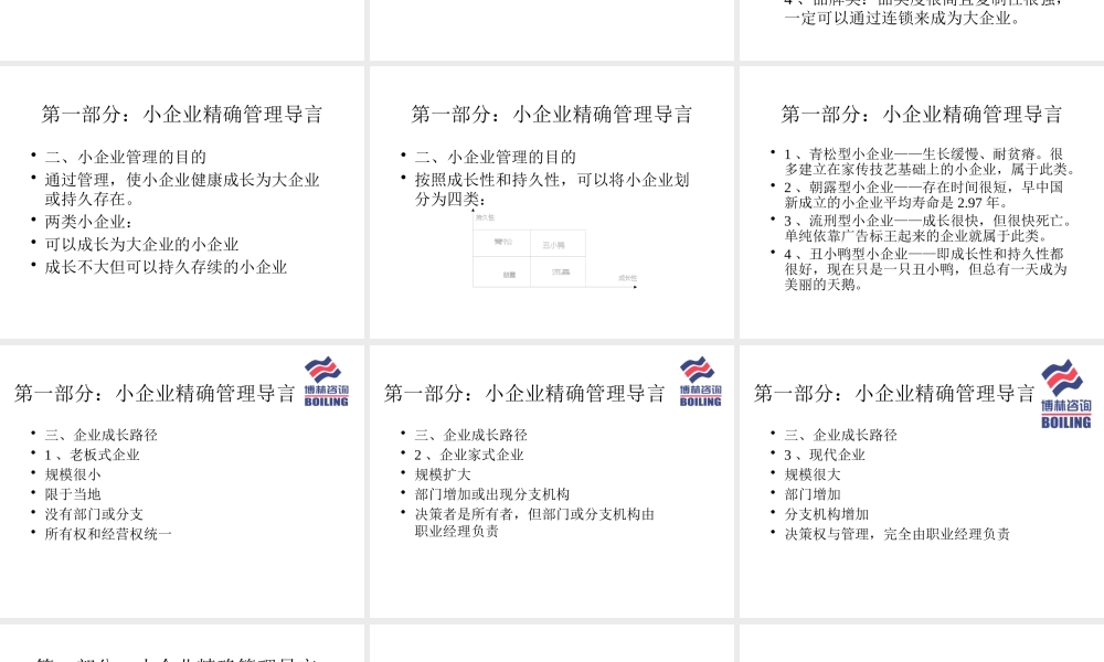 如何精确管理小型企业