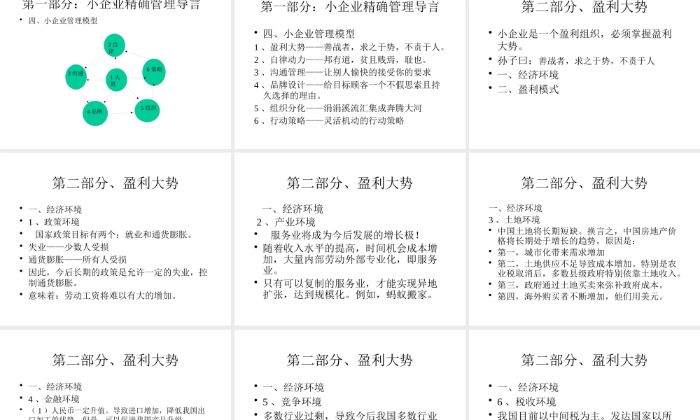 如何精确管理小型企业
