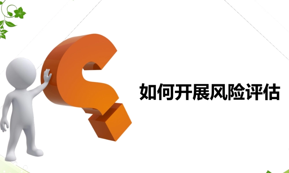 如何开展风险评估