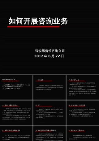 如何开展咨询业务(PPT 65页)