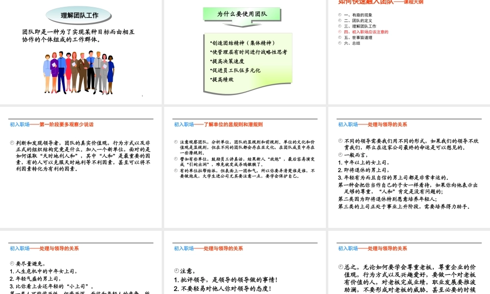如何快速融入团队（PPT41页)