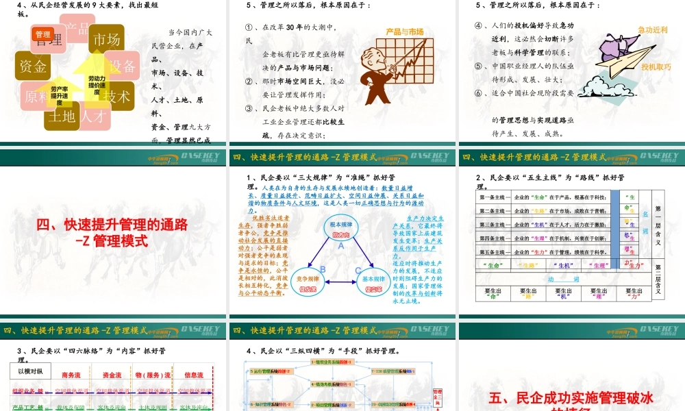 如何快速提升中国民营企业管理的通路
