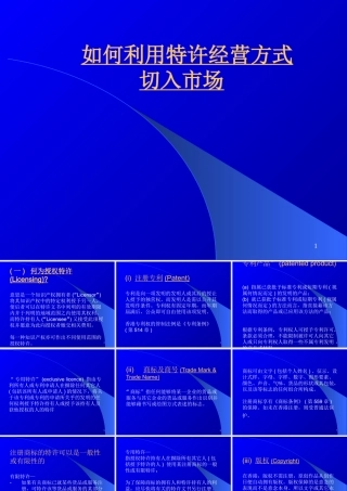 如何利用特许经营方式切入市场