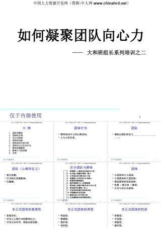 如何凝聚团队向心力（PPT47页)