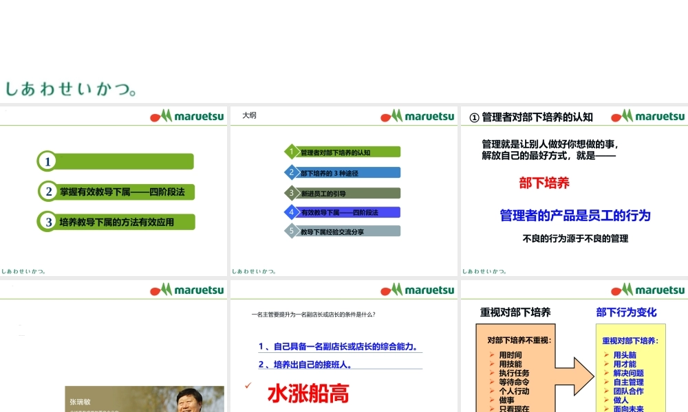 如何培养下属(PPT37页)
